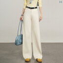 パンツ レディース 春夏 ハイウエスト ストレート ワイドパンツ ドレープ感 とろみ素材 着痩せ効果 ゆったり ルーズフィット ロング丈 薄手 ポリエステル きれいめ カジュアル 通勤 オフィス 普段使い