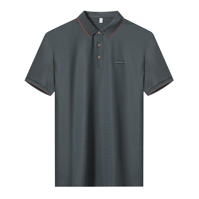 ポロシャツ メンズ 男性用 半袖 春夏 接触冷感 形状記憶素材 上品 高級感 ビジネス 通勤 カジュアル 普段使い 無地 通気性 伸縮性 形態安定 ナイロン混紡 Tシャツ