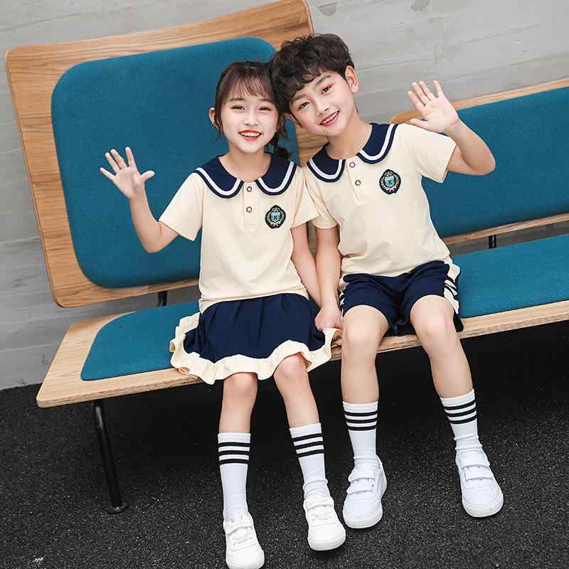 制服 キッズ 男の子 女の子 小学生 幼稚園児 マリン風 セーラー服 半袖 ショートパンツ セットアップ コットン 春夏 卒業式 発表会 合唱 記念撮影 スクー...