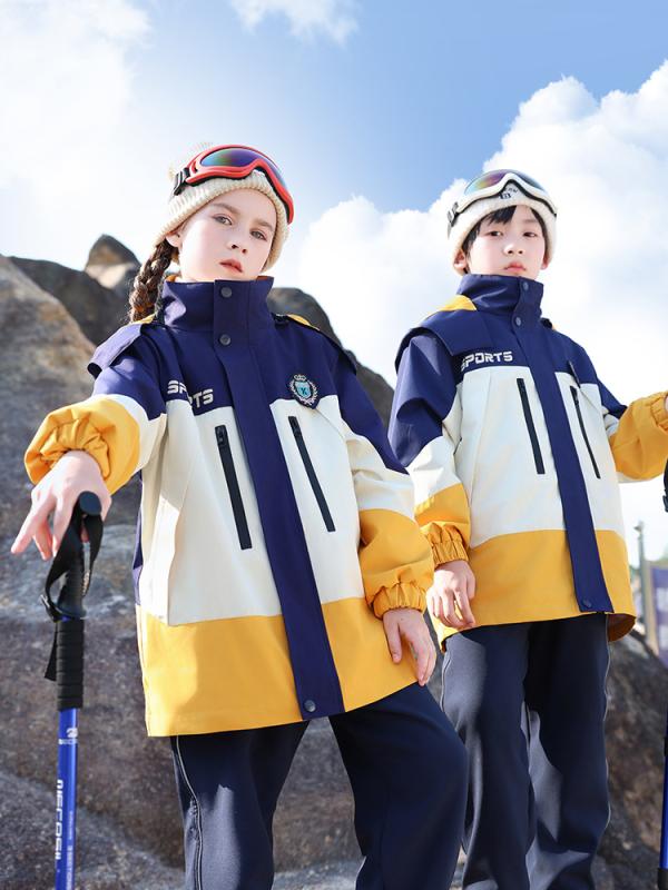 スクールウェア 男女兼用 キッズ ジュニア 小学生 中学生 幼稚園 園児 春秋冬 3点セット 取り外し可能 フリースライナー 防寒ジャケット ポリエステル 通学...