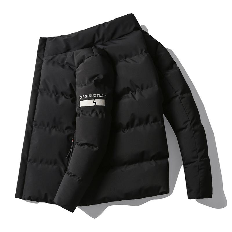 アウター メンズ 男性用 中綿ジャケット フェイクダウン 厚手 防寒 暖かい 韓国風 トレンド スリムフィット リバーシブル ブルゾン ジャンパー 再生繊維 ブラック レッド カーキ 冬物 カジュアル 普段使い