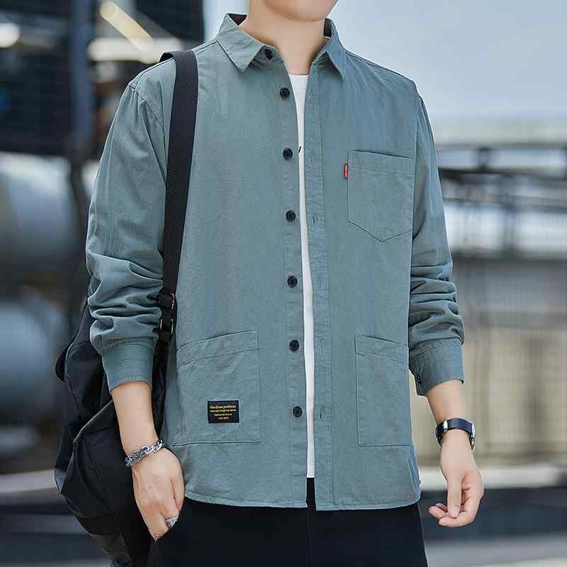 シャツ メンズ 男性用 長袖 綿100% 無地 防シワ 形態安定 ノーアイロン カジュアル 普段使い アウター ..