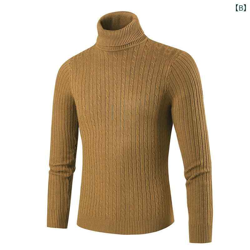 ニット メンズ 秋冬 ハイネック タートルネック セーター プルオーバー 長袖 スリムフィット タイト 無地 カジュアル インナー トップス