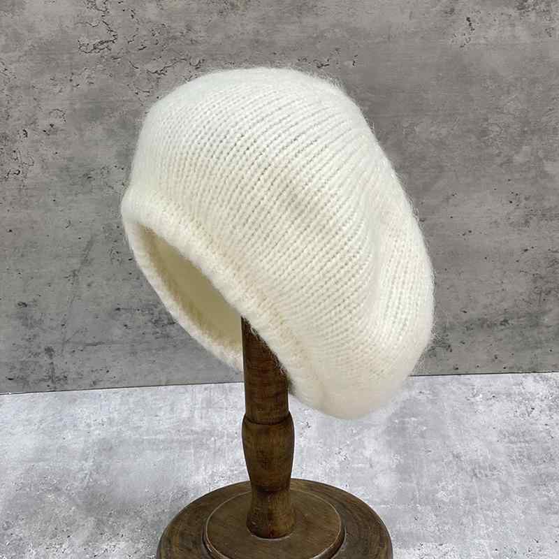 ベレー帽 レディース ウールニット 秋冬 韓国ファッション トレンド ふわふわ もこもこ あたたかい 防寒 保温 小顔効果 おしゃれ 大人可愛い カジュアル 上品 普段使い