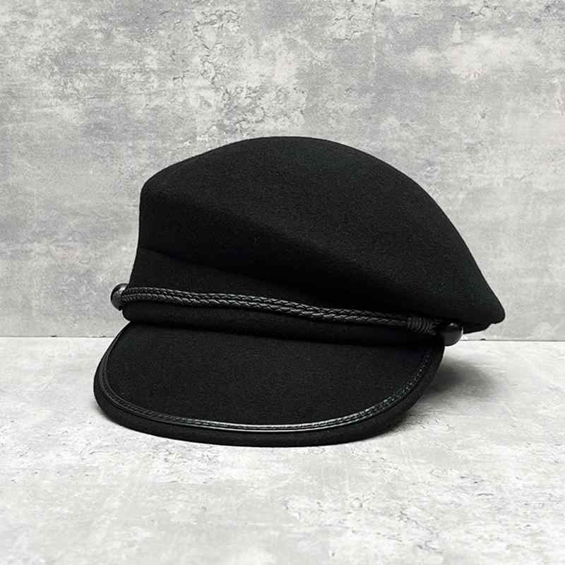 キャスケット レディース ウール混 アシンメトリー 小顔効果 上品 エレガント 秋冬 保温 防寒 つば広 乗馬帽 マリンキャップ ベレー帽デザイン ブラック アイボリー カーキ グレー 通勤 カジュアルスタイル 高級感