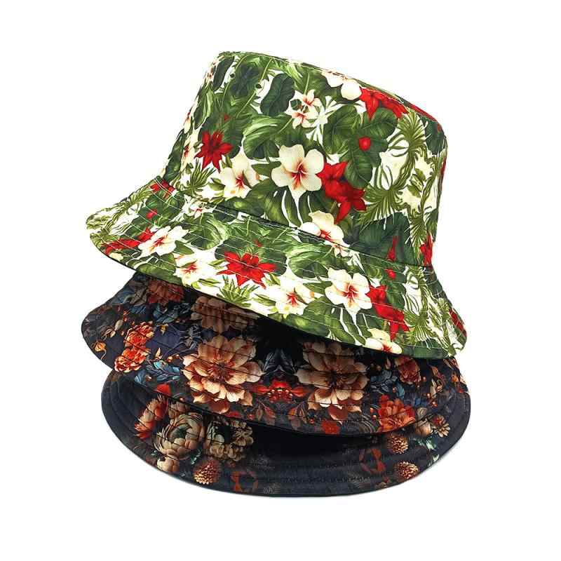 ハット メンズ レディース バケットハット 植物柄 花柄 デジタルプリント UVカット 紫外線対策 日焼け対策 日よけ アウトドア 旅行 レジャー ポリエステル レトロ ヴィンテージ 春夏(x2)