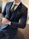 スーツ メンズ ストライプ 韓国風 セットアップ ジャケット おしゃれ カジュアル 結婚式 新郎 披露宴 ビジネス スマートカジュアル パーティー 防シワ スリムフィット 混紡素材