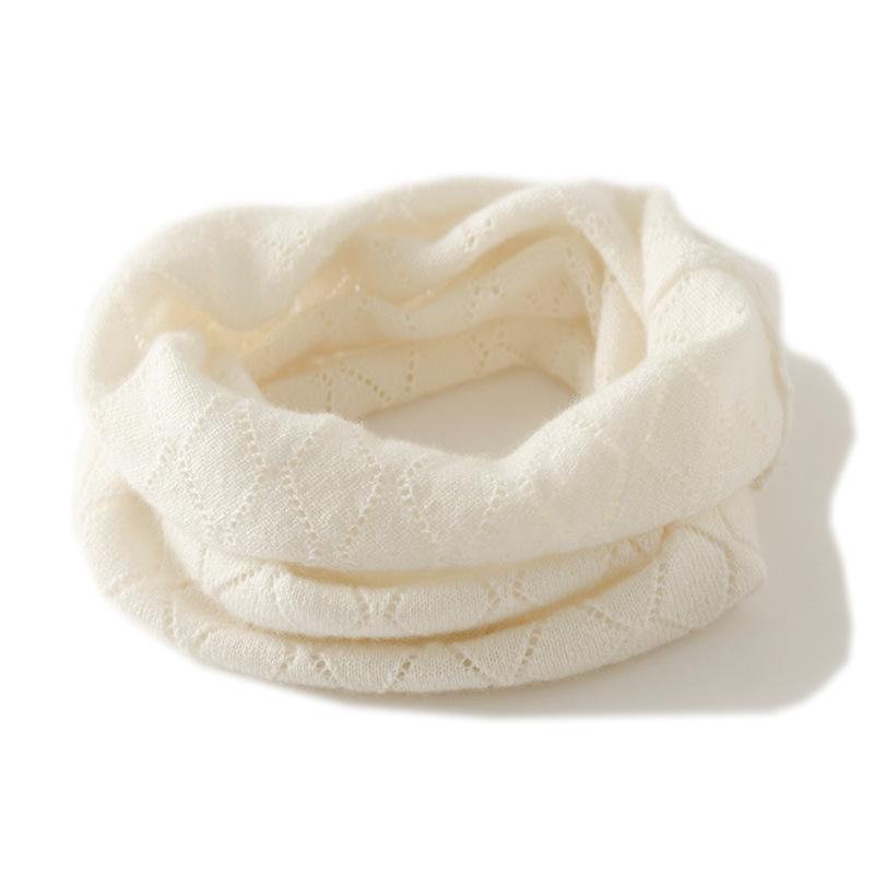 ネックウォーマー レディース 秋冬 菱形 透かし編み カシミヤ 保温 防寒 上品 ベーシック 無地 フェイ..