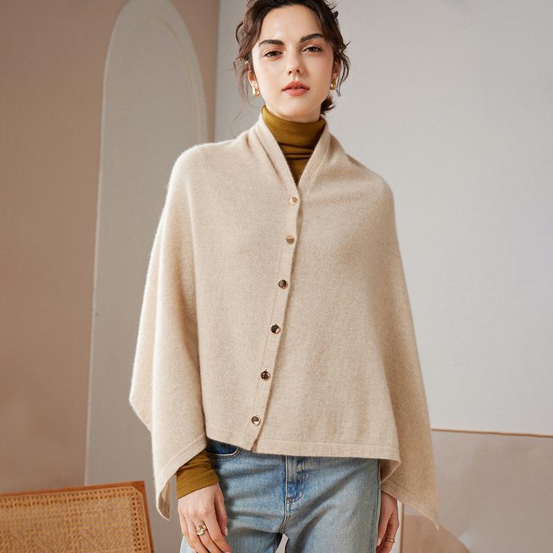 ショール レディース 秋冬 カシミヤ100% ストール ケープ ポンチョ ニット 羽織り 三角 変形 保温 防寒 上品 エレガント なめらかな肌触り 普段使い お出かけ オフィス ホワイト ブラック ブルー系 パープル系