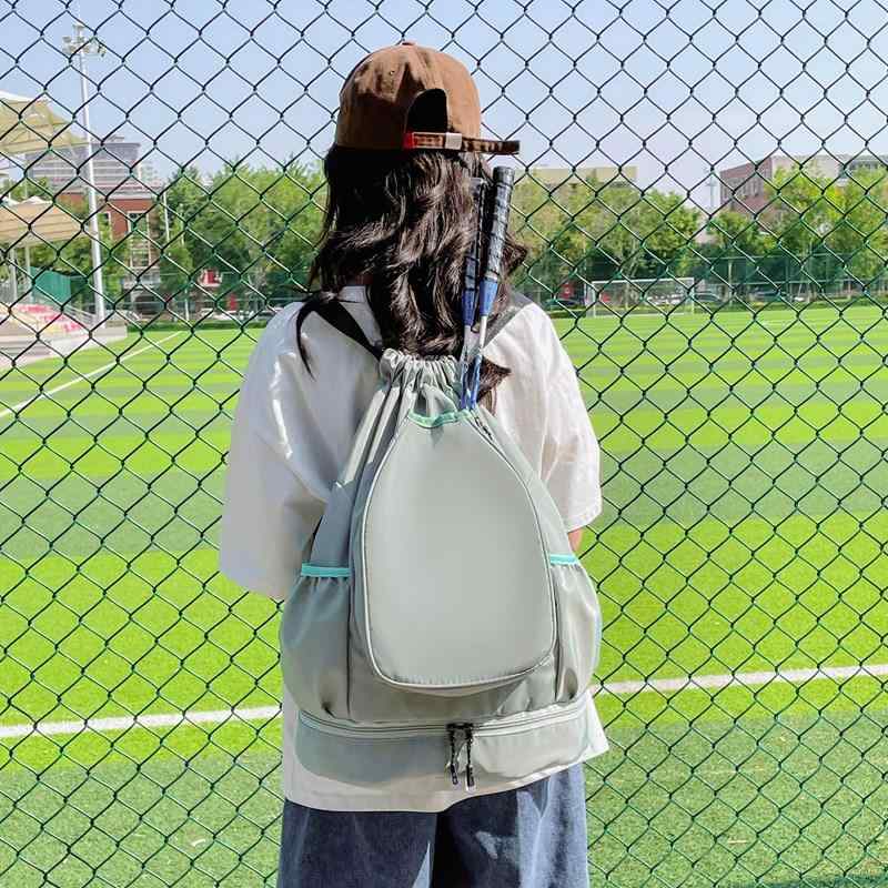 乐天商城 - ラケットバッグ レディース メンズ 男女兼用 ナイロン 大容量 負担軽減 リュックサック バックパック 手提げ アウトドア トレーニング バドミントン テニス スポーツ 旅行 普段使い ブラック グレー ピンク