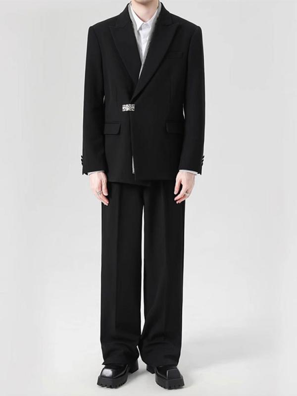 スーツ メンズ 新中華風 結婚式 新郎 礼服 フォーマル スタンドカラー ジャケット セットアップ ゆった..