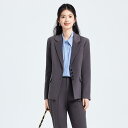スーツ レディース 春 ビジネス オフィス 通勤 面接 フォーマル パンツスーツ セットアップ ジャケット スリム 細身 グレー ポリエステル エレガント 上品