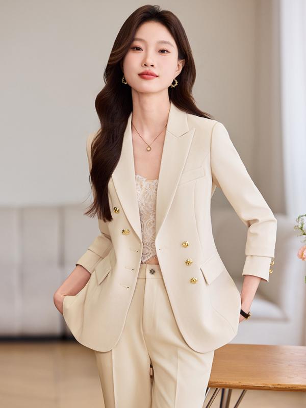 スーツ セットアップ レディース 春夏秋 スリムフィット エレガント 上品 ジャケット パンツ オフィス ビジネス 通勤 フォーマル 正装 ワークウェア マネージャー 仕事用 オフィスレディ キャリアウーマン