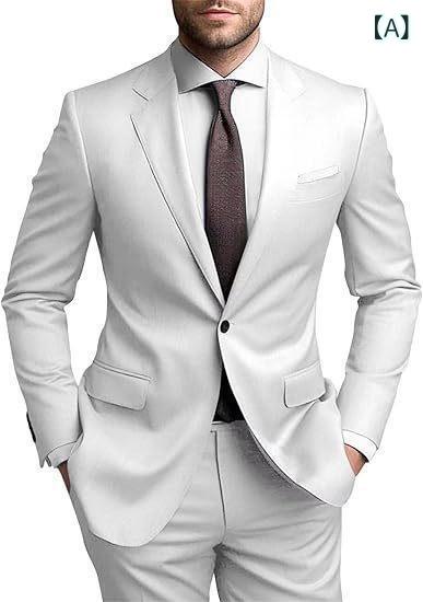 スリムフィット 細身 スーツ メンズ 男性用 セットアップ 上下セット テーラードジャケット スラックス パンツ カジュアル フォーマル ビジネス 結婚式 披露宴 二次会 パーティー 発表会 演奏会 ダンス 礼服 紳士服 混紡素材 通年 オールシーズン