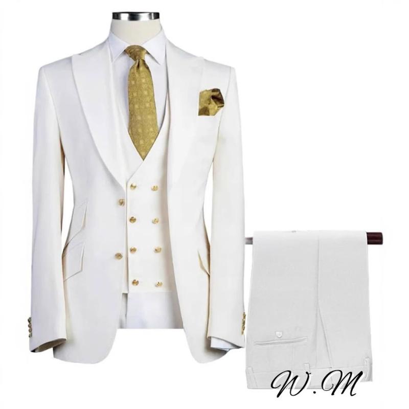 スーツ メンズ スリムフィット スリーピース 3点セット セットアップ 結婚式 披露宴 二次会 パーティー 新郎 ブライダル フォーマル 春夏 通気性