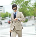 スーツ メンズ 秋冬 韓国ファッション セットアップ スリム 細身 ワンボタン カーキ ベージュ 結婚式 礼服 フォーマル 新郎 ビジネス テーラードジャケット