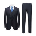 スーツ メンズ セットアップ スリーピース 3点セット スリムフィット 細身 韓国風 ジャカード織り 結婚式 ブライダル フォーマル カジュアル ビジネス 普段使い 化学繊維混紡 アセテート繊維 ブラック