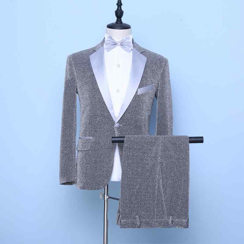 スーツ メンズ ステージ衣装 司会 パーティー ナイトクラブ フォーマル 礼服 宴会 ビジネス 写真撮影 トレンド ファッション 化繊混紡 ノッチドラペル ジャガード