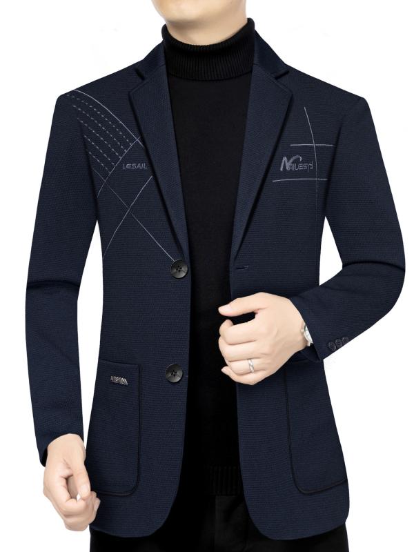 テーラードジャケット メンズ 中綿入り 厚手 保温 防寒 秋冬 ロゴプリント アルファベット柄 スリムフィット 通気性 シワになりにくい ..