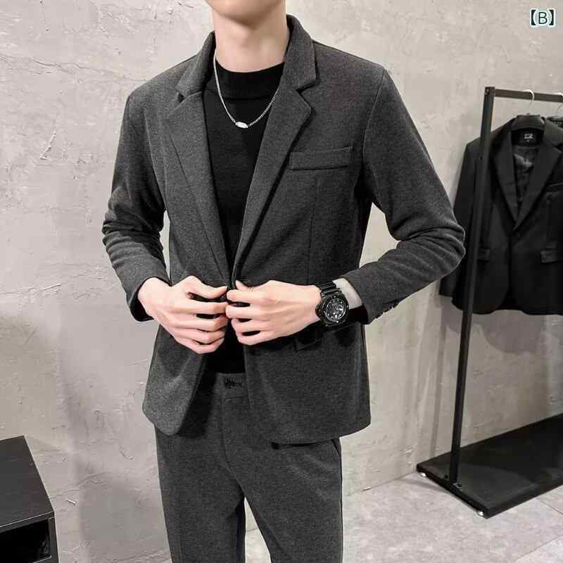 セットアップ メンズ 漢服 中国風 古風 武侠スタイル 書生公子風 長袖 淡 グラデーション 大きいサイズ ゆったり 綿混紡 春夏 上下セット