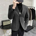 ジャケット メンズ 男性用 カジュアル ビジネス 通勤 オフィス ウール混 ポリエステル 厚手 暖かい 防寒 高級感 韓国風 テーラードブレザー 秋冬 ブラック ダークグレー キャメル カーキ