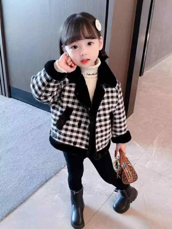 コート 女の子 キッズ ベビー 女児 おしゃれ かわいい チェック柄 メルトン ウール調 コットン 厚手 裏起毛 裏ボア 暖かい 防寒 アウター 秋冬 普段使い...