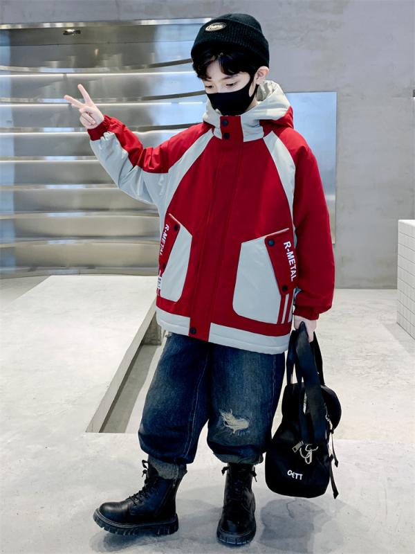 コート 男の子 キッズ ジュニア 秋冬 フード付き ジップアップ 裏起毛 暖かい ミドル丈 カジュアル クール おしゃれ アウター