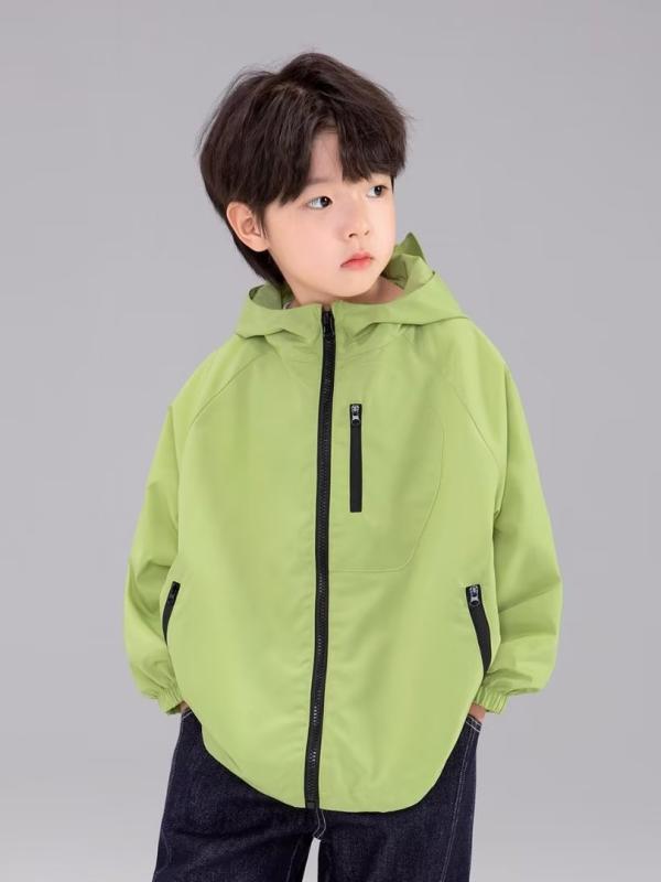 アウター 男の子 キッズ ウインドブレーカー 秋冬 カジュアル 韓国風 フード付き 防風 小学生 中学生 ジュニア ポリエステル ミドル丈 長袖 ジップアップ ...