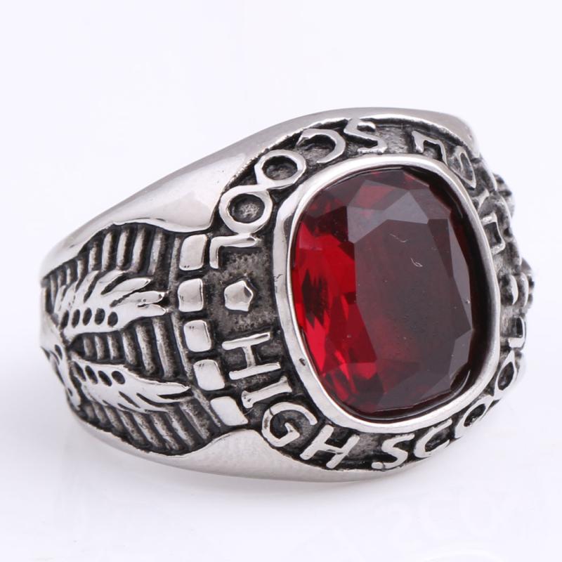 指輪 メンズ 個性的 欧米風 レトロ パンク ステンレス チタン ダブルイーグル ミリタリー 重厚感 ファ..