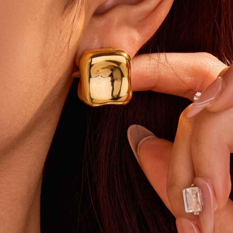 ピアス レディース 女性用 フレンチシック シンプル 高級感 アシンメトリー 個性的なデザイン クール エレガント ステンレス製 電気メッキ ゴールド シルバー イヤリング