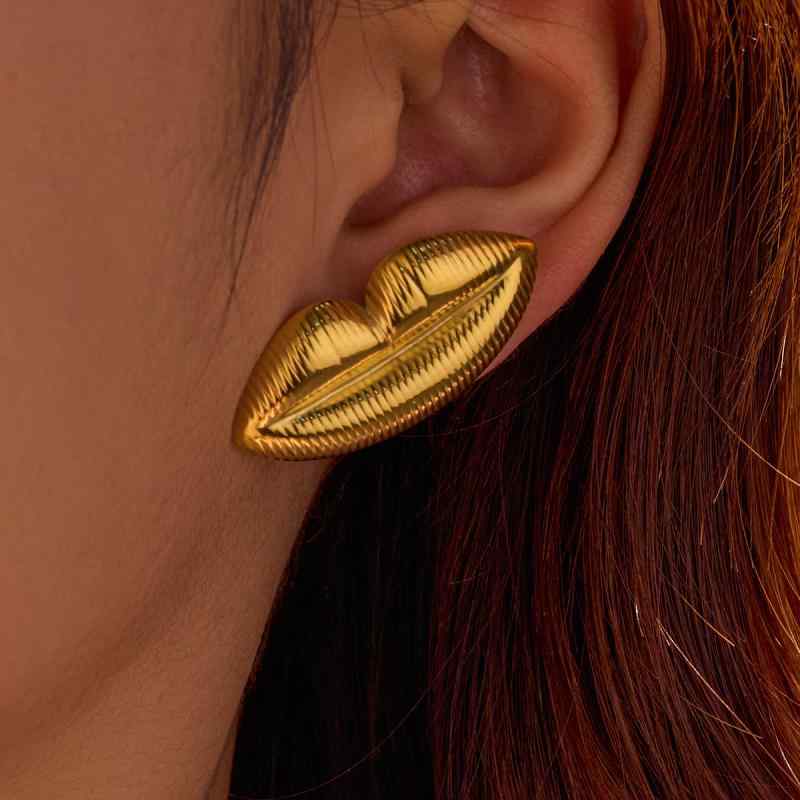 ピアス レディース 唇モチーフ ステンレス 高級感 上品 電気メッキ加工 レトロ ファッション 通勤 普段使い オフィス 秋冬 アクセサリー 欧米風