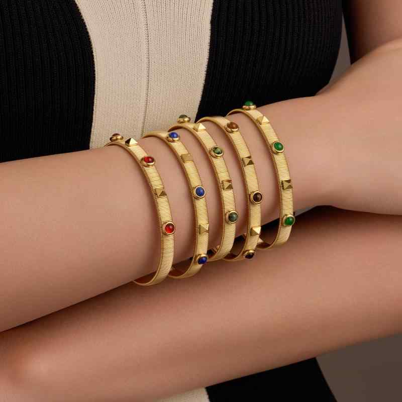 ブレスレット レディース フレンチレトロ 宮廷風 エレガント 高級感 ステンレス製 ジルコニア オープン..