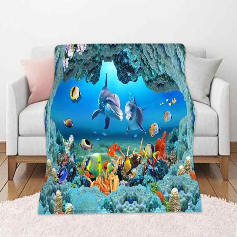 楽天way-ugoブランケット DIY 両面 フランネル 毛布 秋冬 保温 あったか ソファカバー マルチカバー ひざ掛け 冷房対策 高精細 デジタルプリント アウトドア レジャー ポリエステル チョコレート色 ふわふわ 柔らか 肌触り