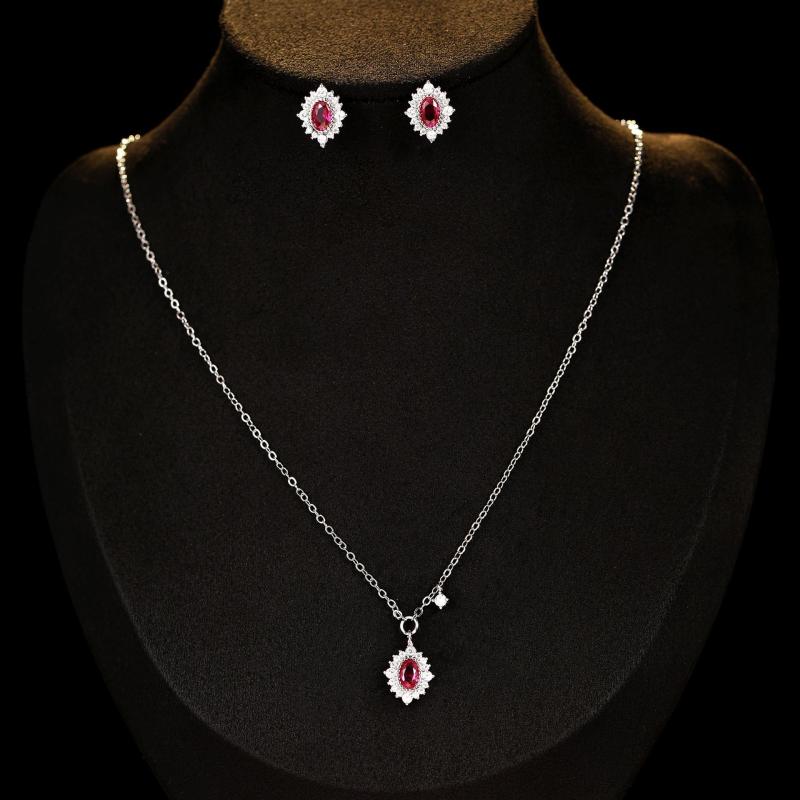 アクセサリーセット レディース フレンチレトロ ヴィンテージ 宮廷風 エレガント 高級感 レッドストー..