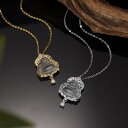 ネックレス レディース S925スターリングシルバー 純銀製 水沫玉 弥勒仏モチーフ 縁起物 天然石 タッセルペンダント 新チャイナ風 民族風 エスニック カジュアル オフィス