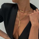 ネックレス レディース 欧米風 ヒップホップ 個性的 メタル蛇骨チョーカー 鎖骨アクセサリー フレンチタッセル 多層 ゴールド シルバー 電気メッキ加工 春夏