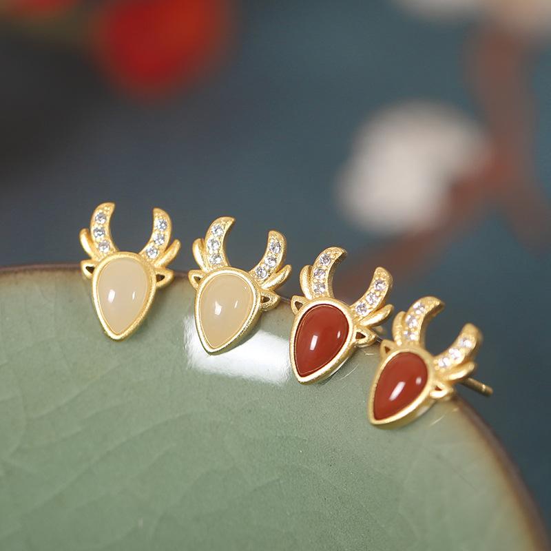 ピアス レディース 女性用 かわいい 牛モチーフ 和田玉 ジルコニア 小粒 上品 おしゃれ 高見え 普段使い オフィス お出かけ シルバー925 ゴールドカラー アクセサリー