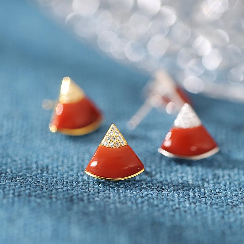 ピアス レディース スイカモチーフ ミニ ゴールド プラチナカラー シルバー925 ジルコニア 和田玉 南紅..