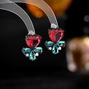 ピアス S925シルバーポスト フレンチエレガント 上品な雰囲気 ハートモチーフ 小ぶり シンプル ベーシック 大人かわいい デイリーユース カジュアル イヤリング レッド ブルー ホワイト 耳飾り