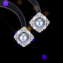 ピアス レディース 女性用 フレンチレトロ パール パール ジルコニア 透かし彫り 花柄 幾何学模様 スタッドタイプ 個性派 ユニーク エレガント 高級感 軽やか ゴールド シルバーカラー 普段使い お呼ばれ パーティー