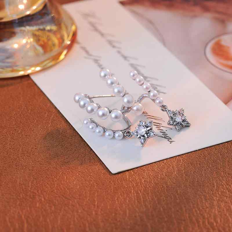 ピアス イヤリング レディース 女性用 流星 スターモチーフ 煌めく 月の光 上品 エレガント ファッショ..