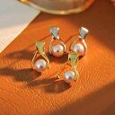 ピアス S925ポスト 本金メッキ パール パール スタッド フレンチ ライトラグジュアリー 高級感 上品 シンプル クール モダン オフィス 普段使い ゴールド シルバー