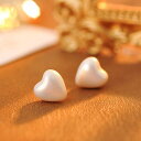 ピアス ハート ミニ 立体 S925 シルバー ポスト 韓国風 スウィート フェミニン アクセサリー デイリーユース 普段使い 春 ピンク かわいい 小ぶり オリジナル デザイン 銅合金 電気メッキ加工