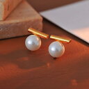 ピアス イヤリング レディース シンプル フレンチ レトロ 上品 個性的デザイン 一文字 幾何学ライン ガラスビーズ 銅合金 電気メッキ加工 アシンメトリー 清楚感 春夏 普段使い カジュアル