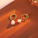 ピアス レディース 925シルバー バロックパール アシンメトリー 揺れる 個性的 韓国スタイル 上品 電気メッキ加工 幾何学 かわいい 普段使い オフィスカジュアル