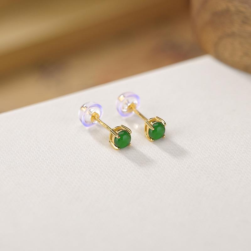 ・カテゴリ: 耳飾り・対象: 女性・主な素材: 銀・純度: 925銀・加工方法: 象嵌・スタイル: レトロモダン・デザイン: 円形、幾何学