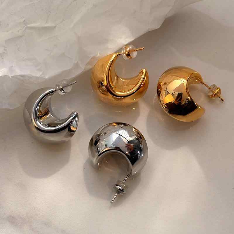 ピアス レディース 欧米風 メタル ドロップ ゴールド シルバー しずく型 個性的 上品 高級感 エレガント 高見え 電気メッキ加工 フレンチレトロ 普段使い 大人女子 パーティー