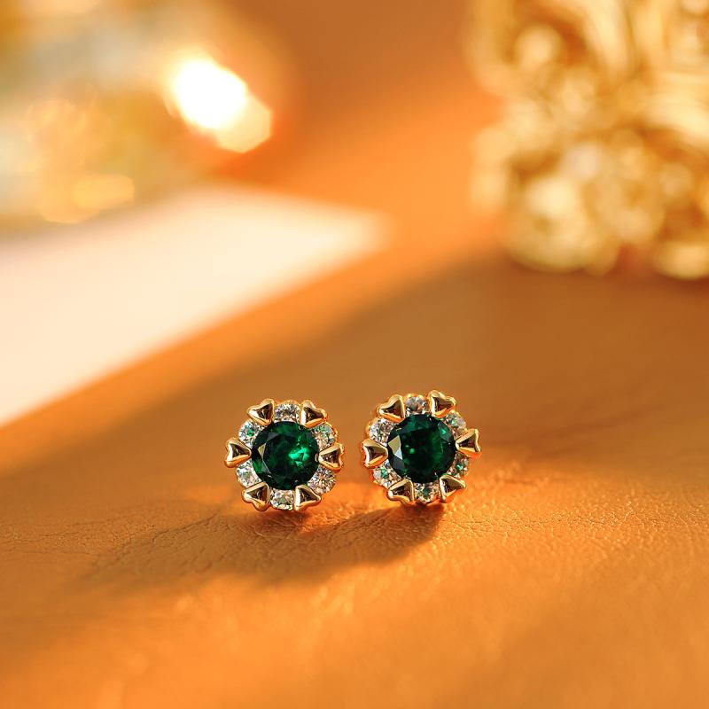 ピアス レディース カラージルコニア シンプル 精巧 ミニ 高級感 幾何学 サークル ゴールド シルバー 銅合金 電気メッキ加工 通勤 春夏