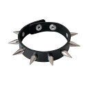 ブレスレット ペア 男女兼用 カップル 欧米風 パンク ロック ゴシック スタッズ 鋲 個性的 ユニーク レザー 革 合金 バングル ストリート カジュアル アクセサリー ファッション小物