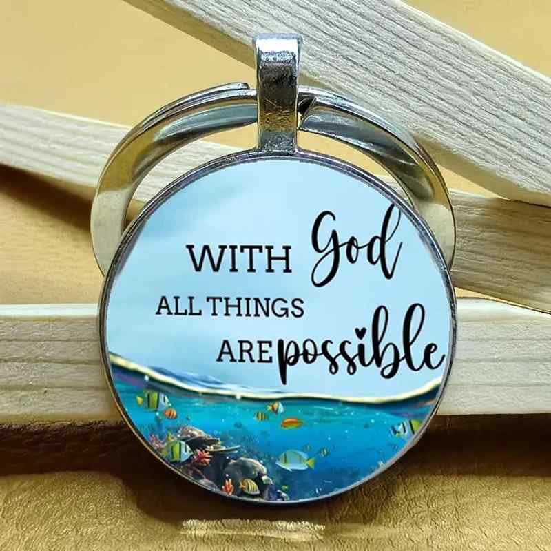 キーホルダー 合金 ガラス アンティークシルバー 個性的 励ましメッセージ チャーム プレゼント ギフト..